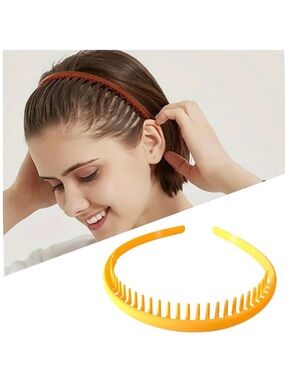 🔴 5 for $10 ONE Yellow Headband with Teeth